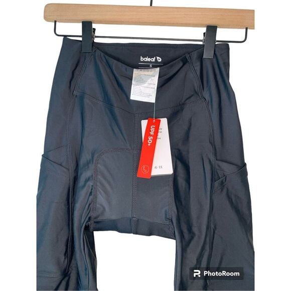 NWT Baleaf Men's Cycling Shorts Size Small Padded UPF 50+ Black Spandex Stretch - Picture 2 of 3